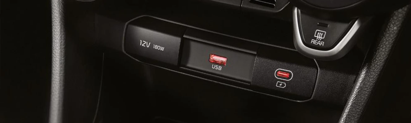 Front-tray USB charger