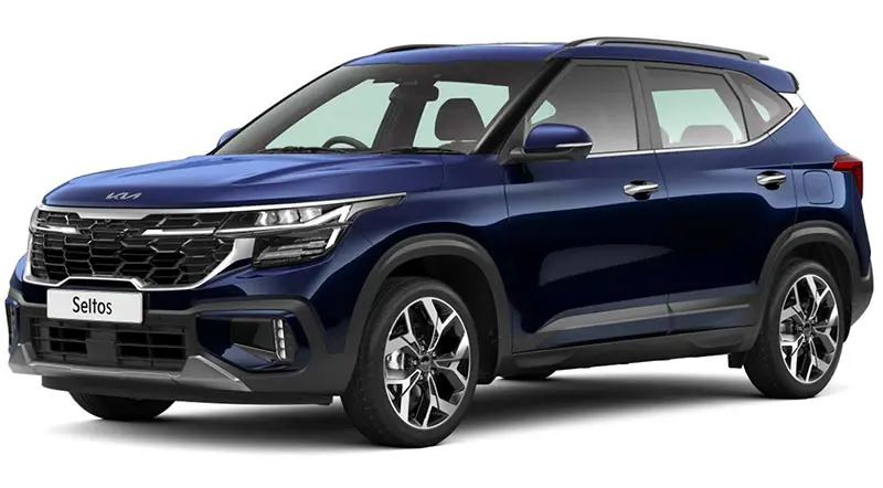 Kia Seltos SUV in Imperial Blue