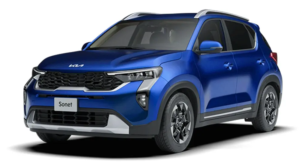 Kia Sonet SUV in Imperial Blue finish