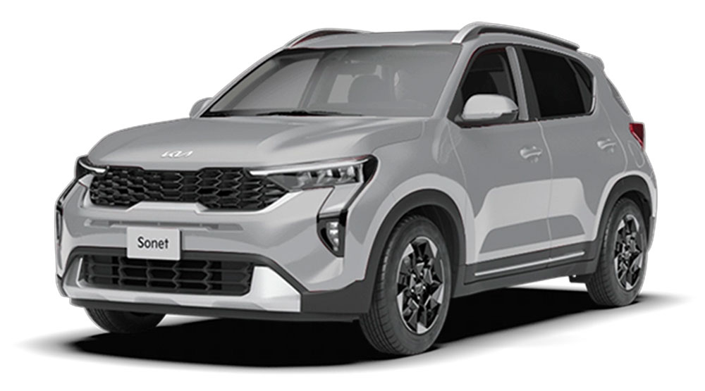 Kia Sonet in Sparkling Silver finish