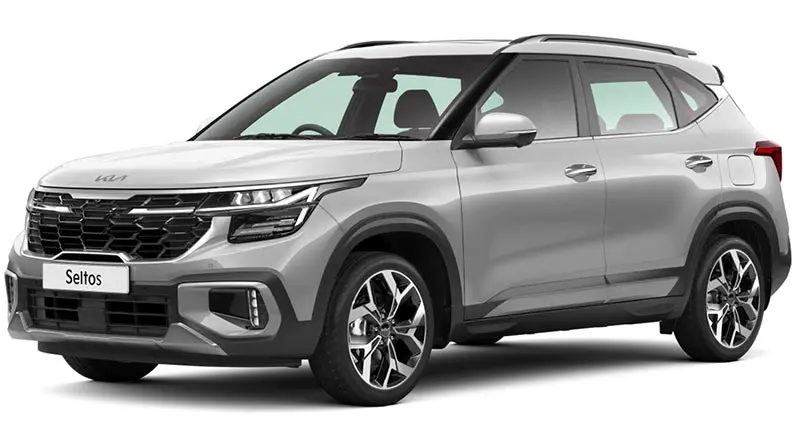 Kia Seltos SUV in Sparkling Silver paint