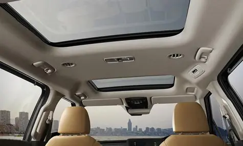 Kia Carnival sunroof interior view