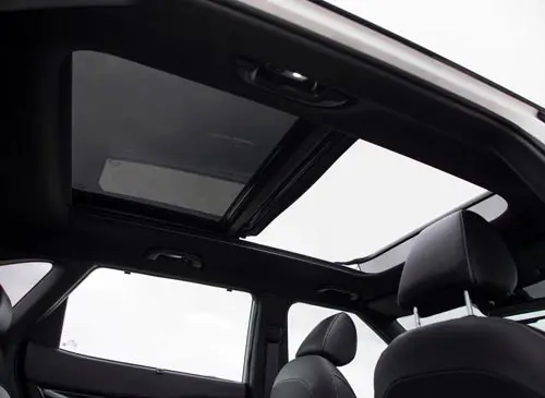 Kia Seltos panoramic sunroof interior view