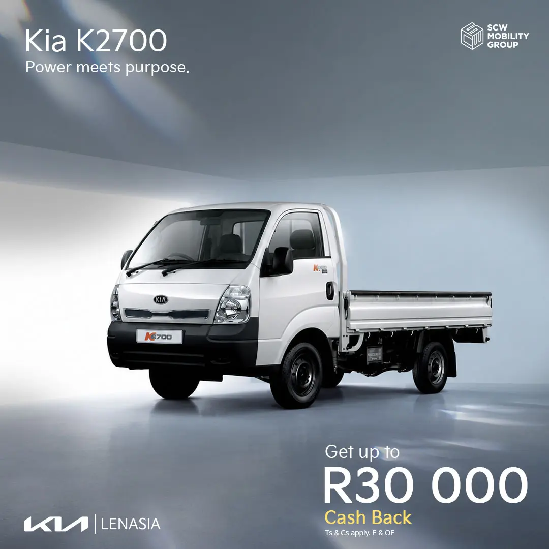 Kia K2700 up to R30 000 Cash Back*