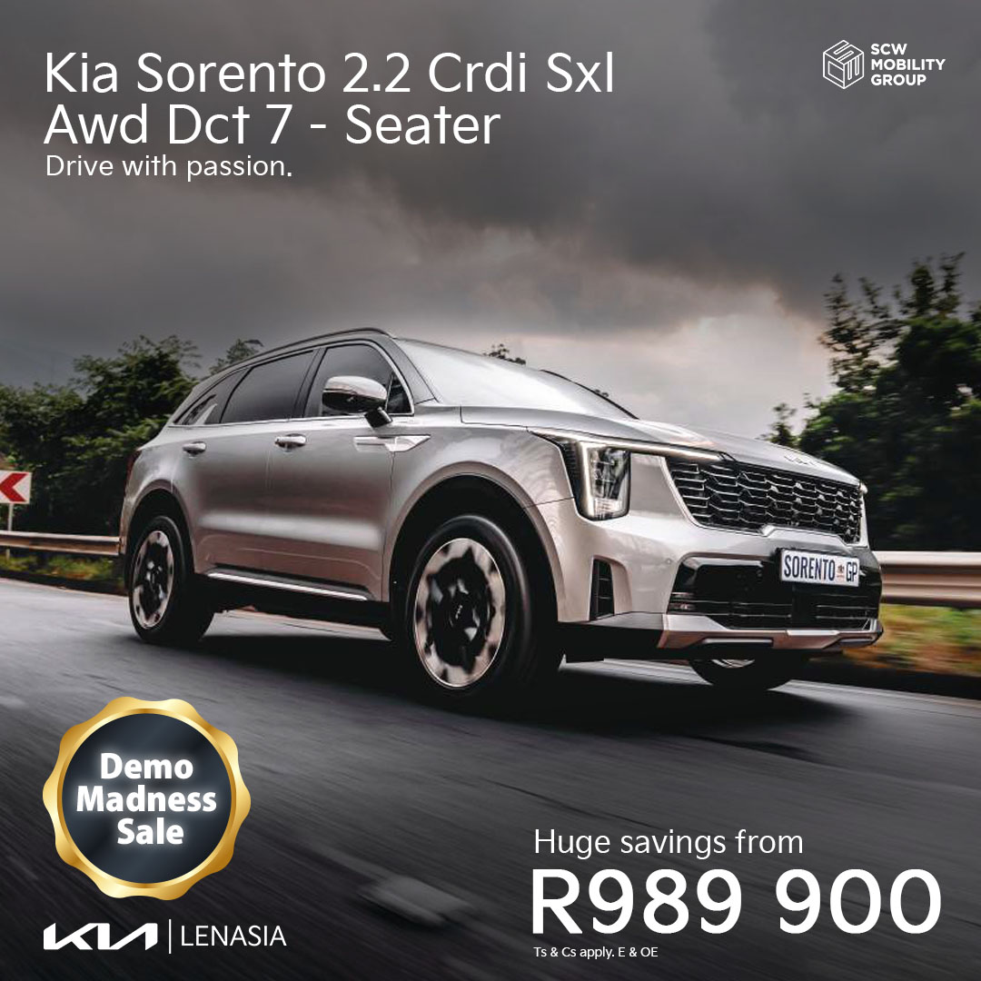 Demo Kia Sorento 2.2 CRDI SXL AWD DCT 7 Seater from R989 900*